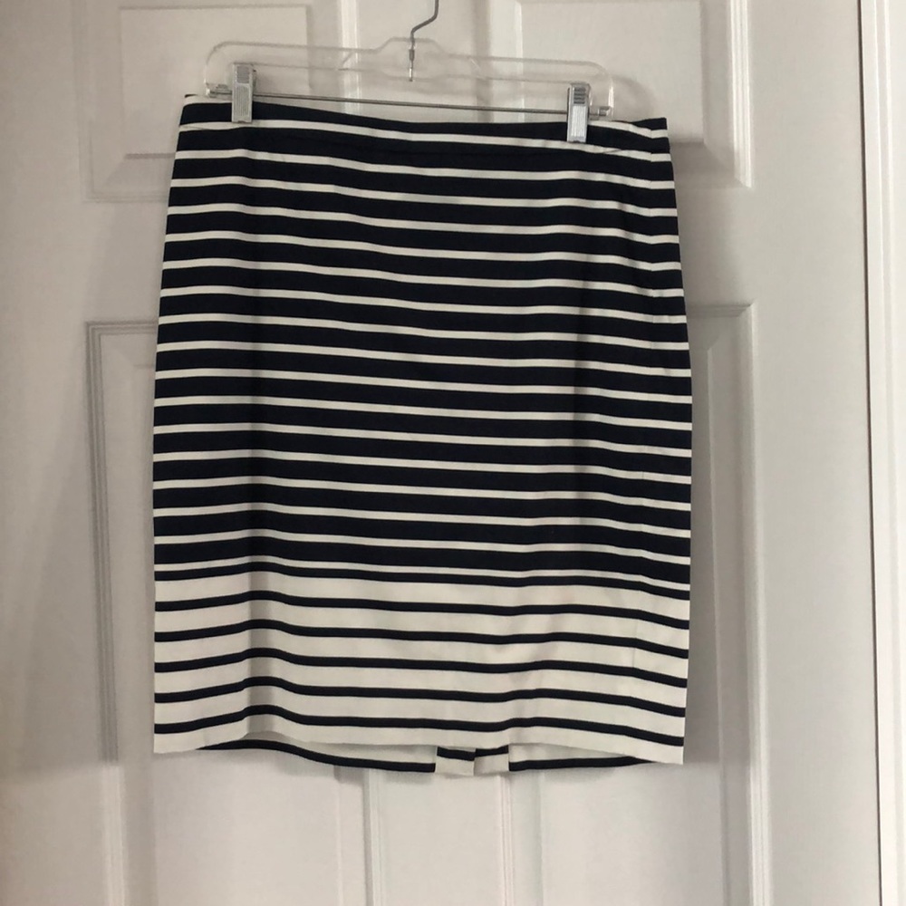 Jcrew striped pencil skirt